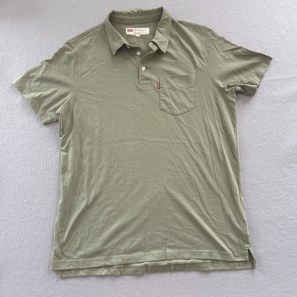 Levi's Green Short‎ Sleeve Polo Shirt Men's Large